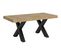 Table Extensible 90x180/440 Cm Traffic Chêne Nature Cadre Anthracite