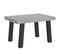 Table Extensible 90x130/390 Cm Bridge Ciment Cadre Anthracite