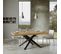 Table Extensible 90x180/284 Cm Volantis Chêne Nature Cadre Anthracite