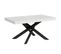 Table Extensible 90x160/420 Cm Volantis Frêne Blanc Cadre Anthracite