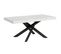 Table Extensible 90x180/440 Cm Volantis Frêne Blanc Cadre Anthracite