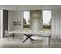 Table Extensible 90x180/440 Cm Volantis Frêne Blanc Cadre Anthracite