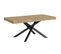 Table Extensible 90x180/284 Cm Famas Chêne Nature Cadre Anthracite