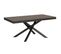 Table Extensible 90x180/440 Cm Famas Evolution Noyer Cadre Anthracite