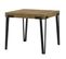 Table Extensible 90x90/246 Cm Rio Chêne Nature Cadre Anthracite