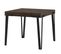 Table Extensible 90x90/246 Cm Rio Noyer Cadre Anthracite