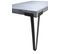 Table Extensible 90x130/234 Cm Rio Ciment Cadre Anthracite