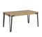 Table Extensible 90x160/264 Cm Rio Chêne Nature Cadre Anthracite