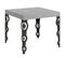 Table Extensible 90x90/246 Cm Karamay Ciment Cadre Anthracite