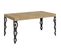 Table Extensible 90x160/264 Cm Karamay Chêne Nature Cadre Anthracite