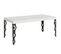 Table Extensible 90x180/284 Cm Karamay Frêne Blanc Cadre Anthracite