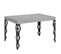 Table Extensible 90x130/390 Cm Karamay Ciment Cadre Anthracite