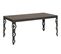 Table Extensible 90x180/440 Cm Karamay Evolution Noyer Cadre Anthracite