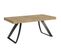 Table Extensible 90x180/284 Cm Proxy Chêne Nature Cadre Anthracite