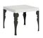 Table Extensible 90x90/246 Cm Paxon Frêne Blanc Cadre Anthracite