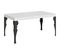 Table Extensible 90x160/420 Cm Paxon Frêne Blanc Cadre Anthracite