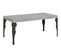 Table Extensible 90x180/440 Cm Paxon Ciment Cadre Anthracite