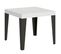 Table Extensible 90x90/246 Cm Flame Frêne Blanc Cadre Anthracite