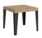 Table Extensible 90x90/246 Cm Flame Chêne Nature Cadre Anthracite