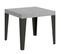 Table Extensible 90x90/246 Cm Flame Ciment Cadre Anthracite