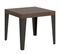 Table Extensible 90x90/246 Cm Flame Noyer Cadre Anthracite