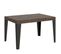 Table Extensible 90x130/234 Cm Flame Noyer Cadre Anthracite