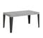 Table Extensible 90x160/264 Cm Flame Ciment Cadre Anthracite