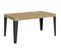 Table Extensible 90x160/420 Cm Flame Chêne Nature Cadre Anthracite