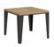 Table Extensible 90x90/180 Cm Flame Libra Chêne Nature Cadre Anthracite