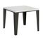 Table Extensible 90x90/180 Cm Flame Libra Frêne Blanc Cadre Anthracite