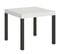 Table Extensible 90x90/246 Cm Everyday Frêne Blanc Cadre Anthracite