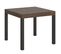 Table Extensible 90x90/246 Cm Everyday Noyer Cadre Anthracite