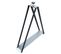 Table Extensible 90x180/440 Cm Everyday Frêne Blanc Cadre Anthracite