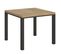 Table Extensible 90x90/180 Cm Everyday Libra Chêne Nature Cadre Anthracite