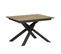 Table Extensible 90x120/180 Cm Ganty Chêne Nature Bande De Chante Anthracite Cadre Anthracite