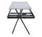 Table Extensible 90x120/180 Cm Ganty Chêne Nature Bande De Chante Anthracite Cadre Anthracite