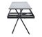 Table Extensible 90x120/180 Cm Ganty Chêne Nature Bande De Chante Anthracite Cadre Anthracite