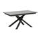 Table Extensible 90x160/220 Cm Ganty Ciment Bande De Chante Anthracite Cadre Anthracite