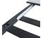 Table Extensible 90x160/220 Cm Ganty Anthracite Spatulé Bande De Chante Anthracite Cadre Anthracite