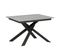 Table Extensible 90x120/180 Cm Ganty Ciment Bande De Chante En Teinte Cadre Anthracite