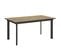 Table Extensible 90x160/220 Cm Cumar Chêne Nature Cadre Anthracite