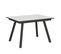 Table Extensible 90x120/180 Cm Mirhi Frêne Blanc Cadre Anthracite