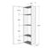 Armoire Lit Escamotable Vertical 140 Kentaro Avec Colonne Noyer