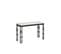 Table Extensible 120/200x45/90 Cm Ghibli Double Frêne Blanc Cadre Anthracite