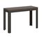 Table Extensible Portefeuille 120x45/90 Cm Linea Double Noyer Cadre Anthracite