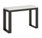 Table Extensible 120/200x45/90 Cm Tecno Double Frêne Blanc Cadre Anthracite