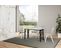 Table Extensible 120/200x45/90 Cm Karamay Double Frêne Blanc Cadre Anthracite