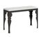 Table Extensible Portefeuille 120x45/90 Cm Paxon Double Frêne Blanc Cadre Anthracite