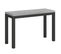 Table Extensible Portefeuille 120x45/90 Cm Everyday Double Ciment Cadre Anthracite