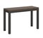 Table Extensible 120/200x45/90 Cm Everyday Double Noyer Cadre Anthracite